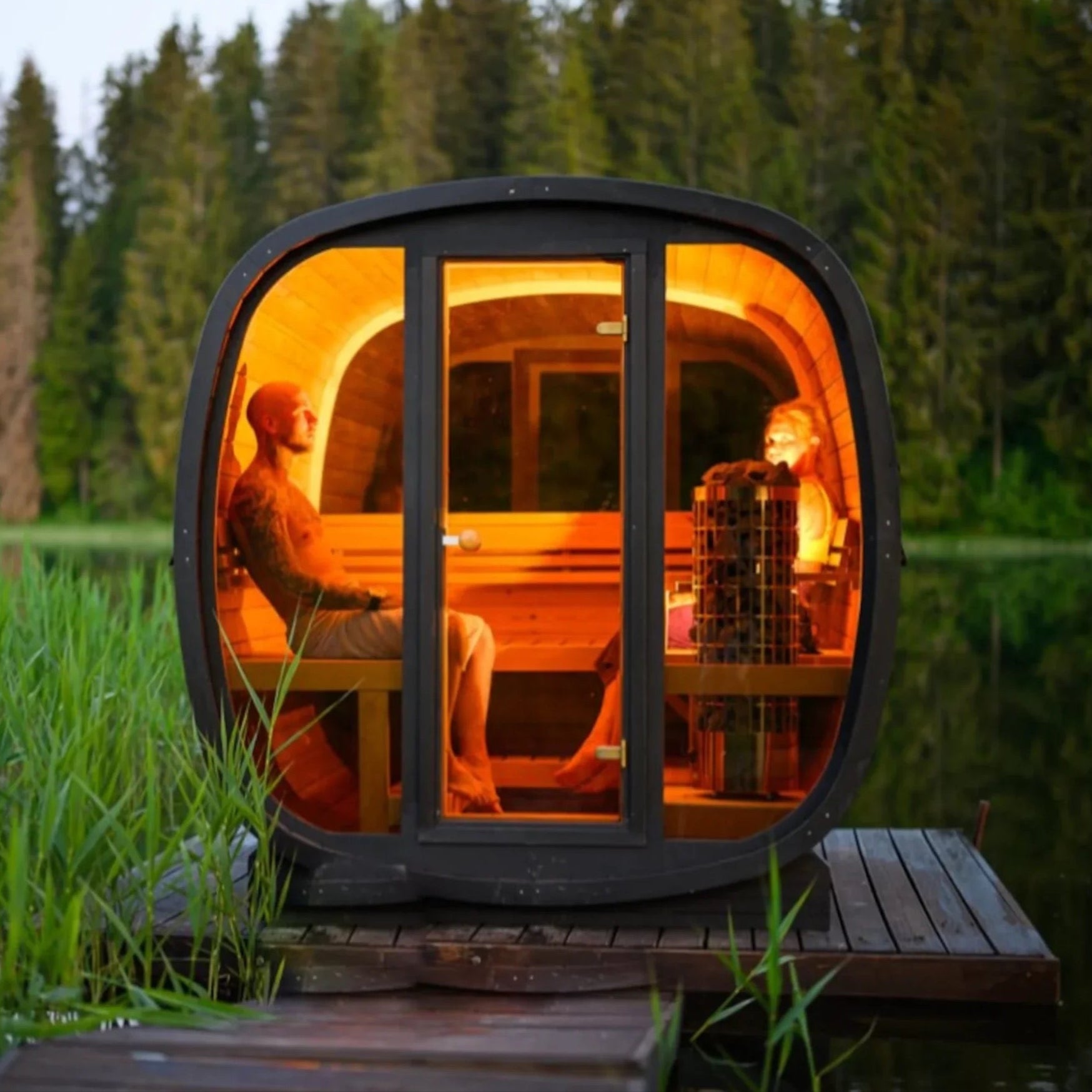 The Orivon Auris 2 Panoramic Barrel Sauna | Executive Edition