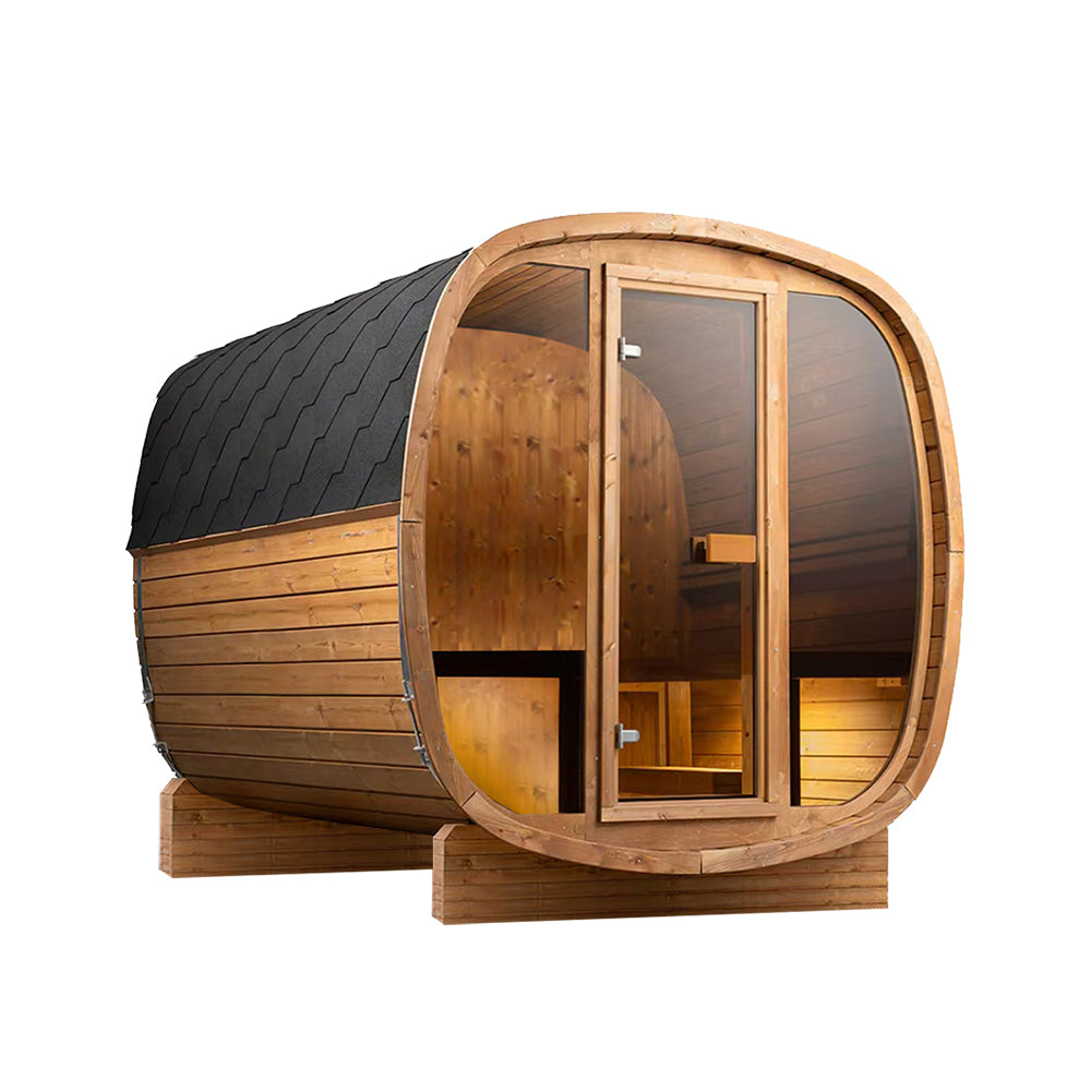 The Orivon Auris 2 Panoramic Barrel Sauna | Executive Edition