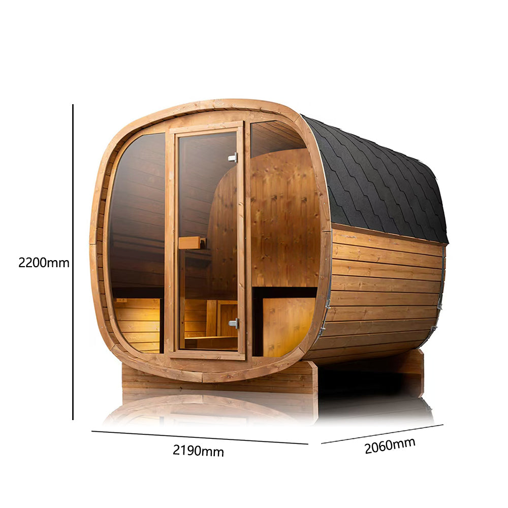 The Orivon Auris 2 Panoramic Barrel Sauna | Executive Edition